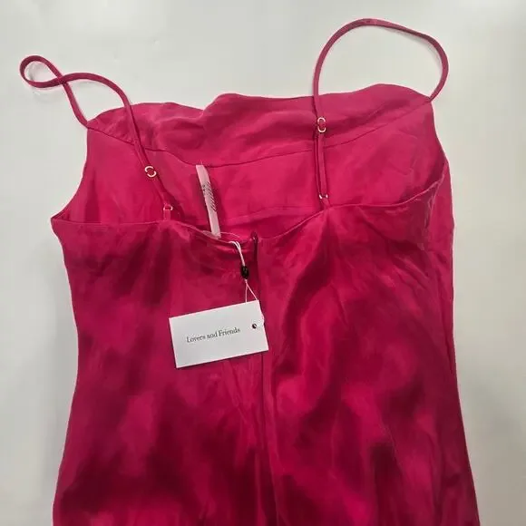 Lovers and Friends Noah Wrap Dress in Hot Pink Medium